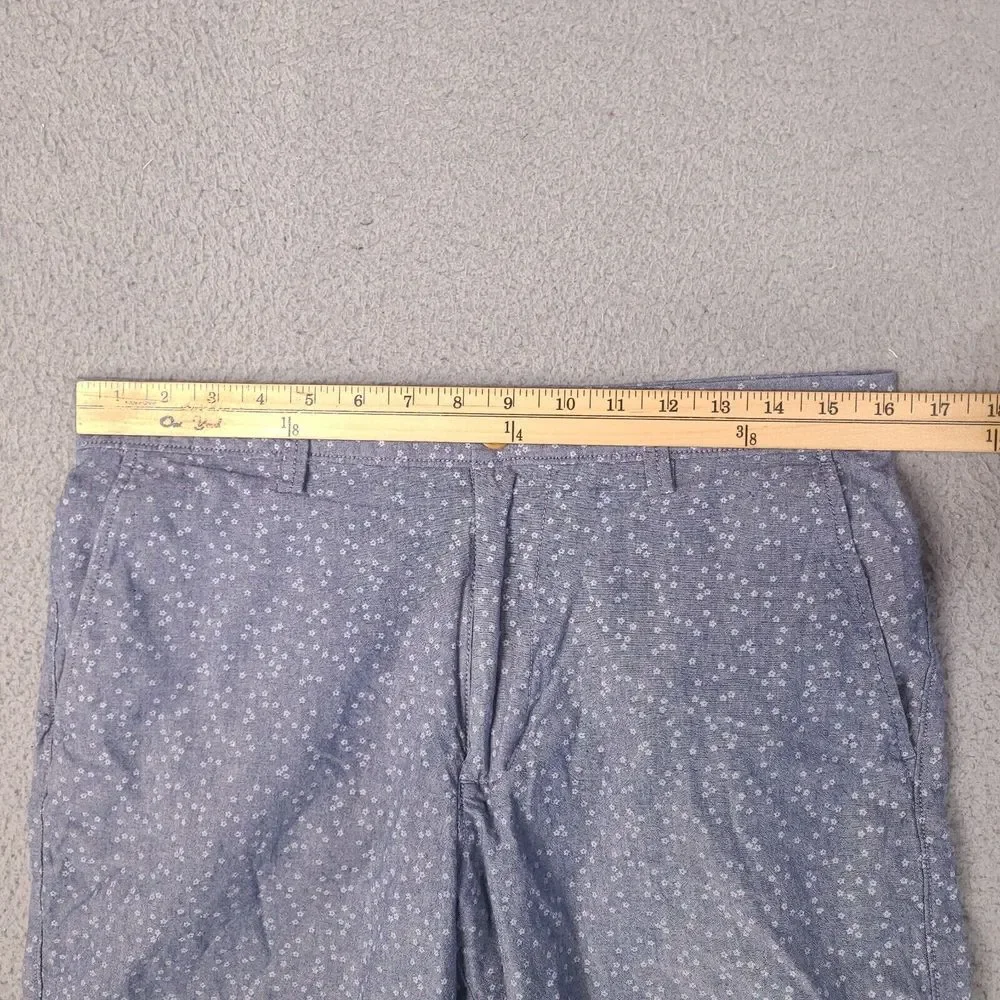 J. Crew Shorts Mens 32 Blue Floral Rivington Chino Preppy Cotton Style‎ E7955